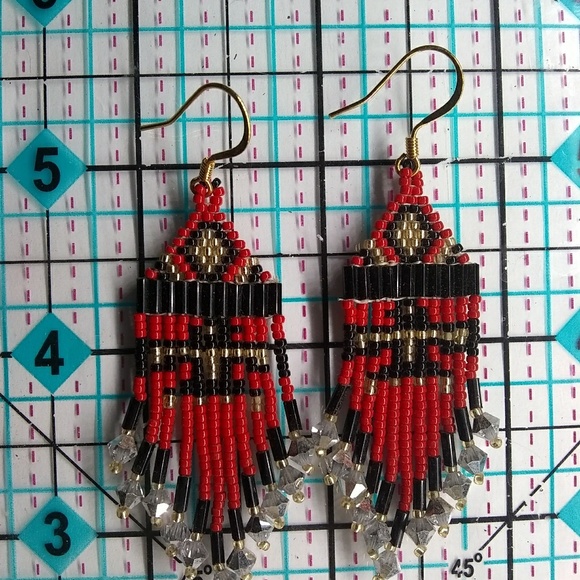 JRW Handmade Eagle Spirit Swarovski Earrings - Picture 2 of 8